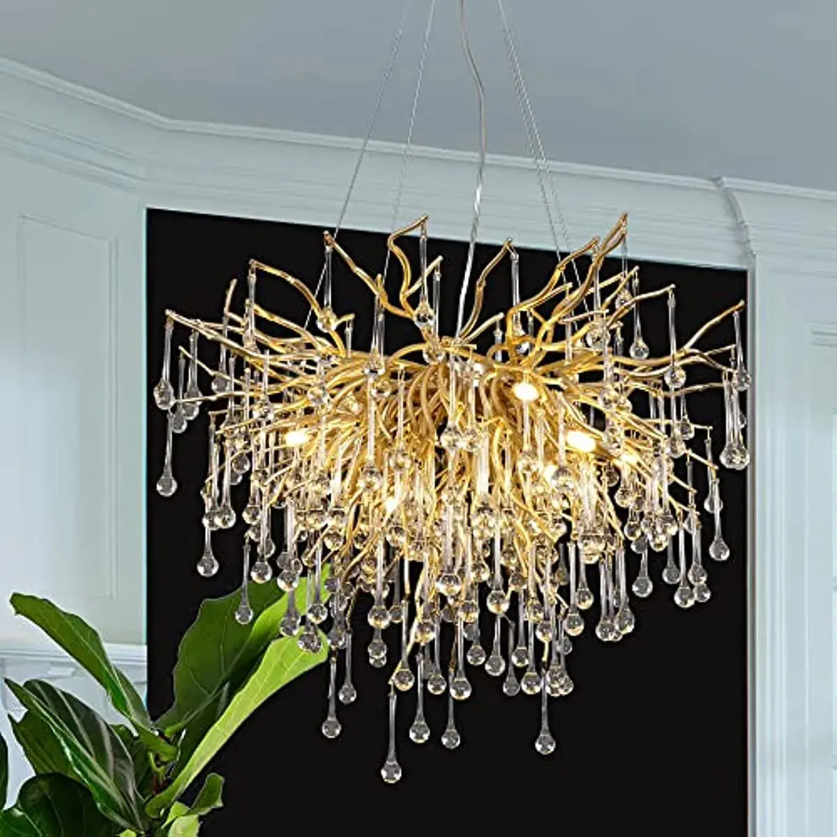 Semsem Clear Crystal Beaded Chandelier - Image 3