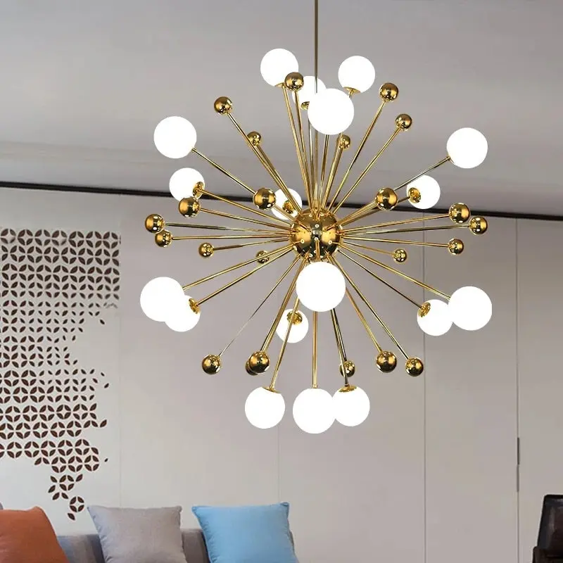Serenity Gold Brass Sputnik Chandelier - Image 3
