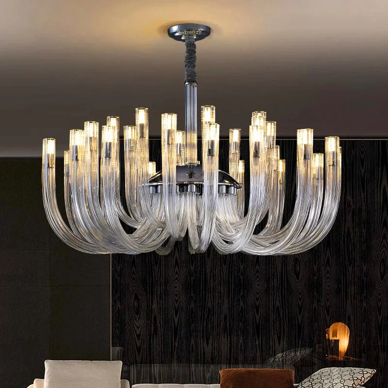 Sesi Mid Century Modern Glass Chandelier - Image 4