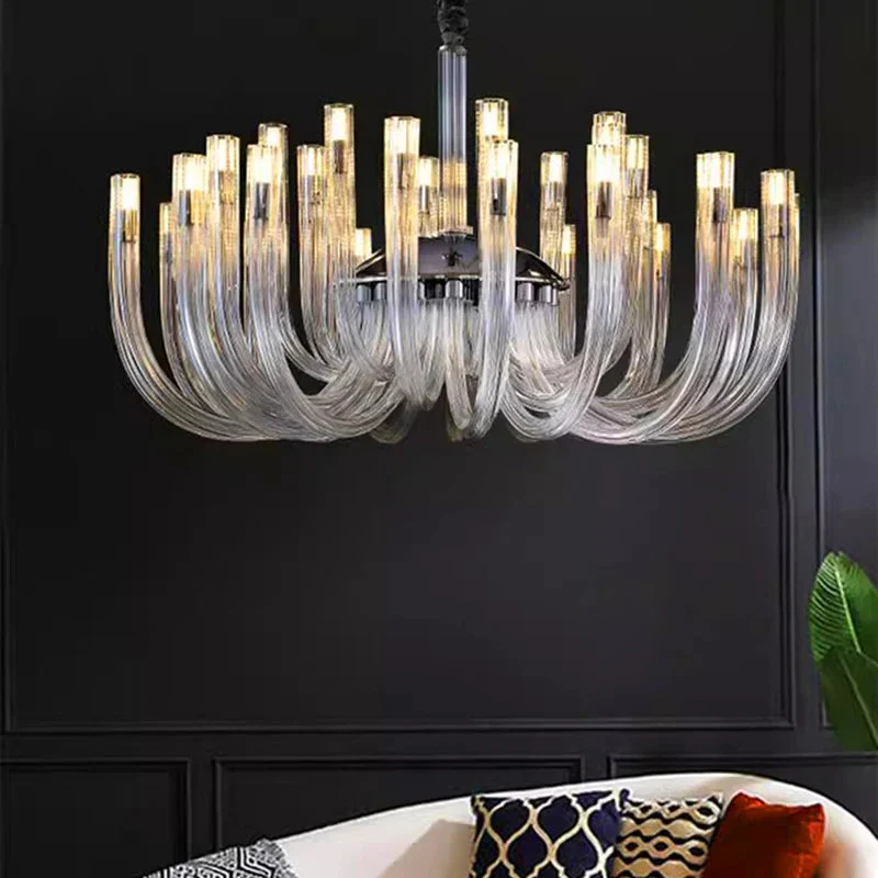 Sesi Mid Century Modern Glass Chandelier - Image 5