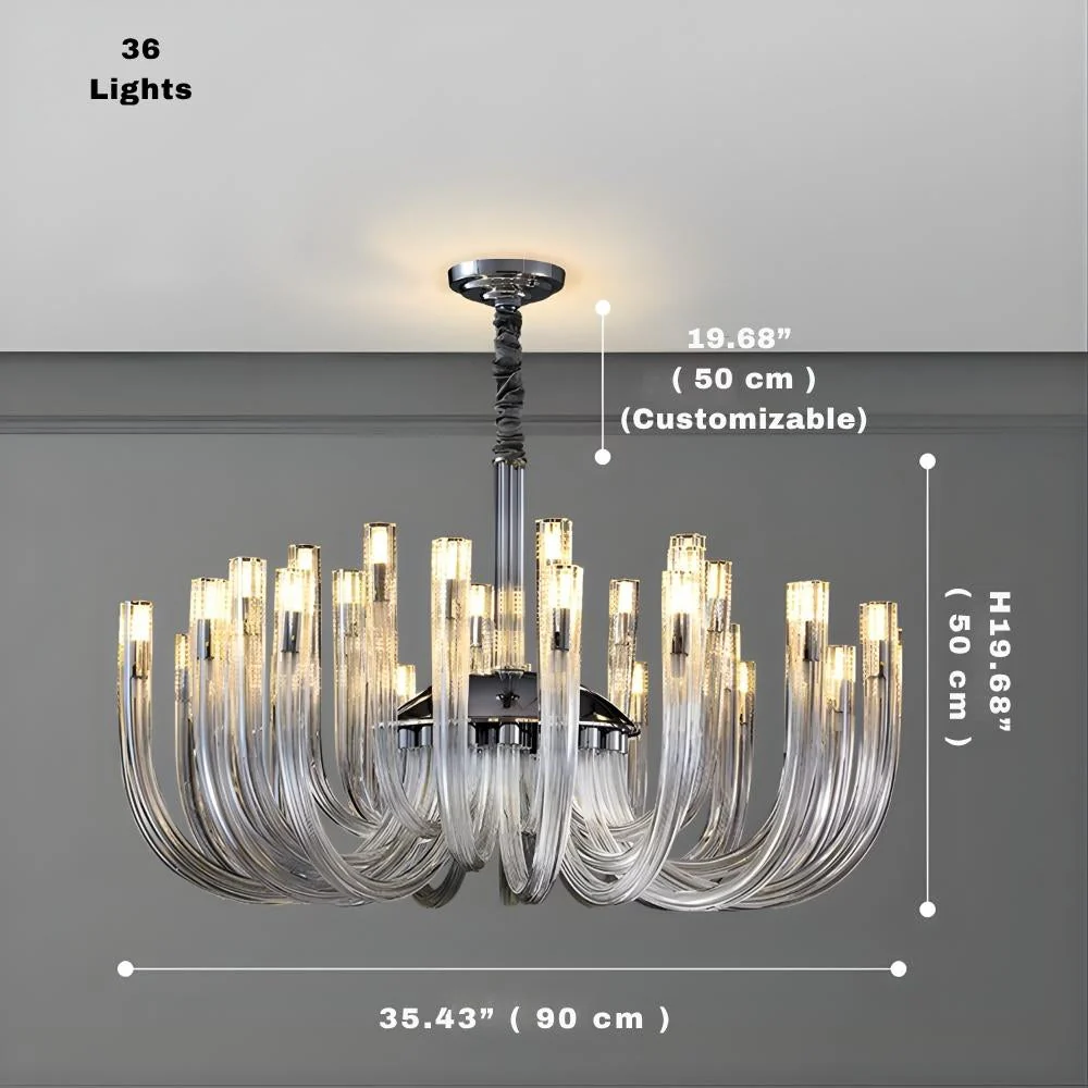 Sesi Mid Century Modern Glass Chandelier - Image 9
