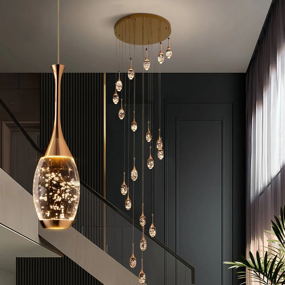 Setya Long Drop Crystal Chandelier - Image 2