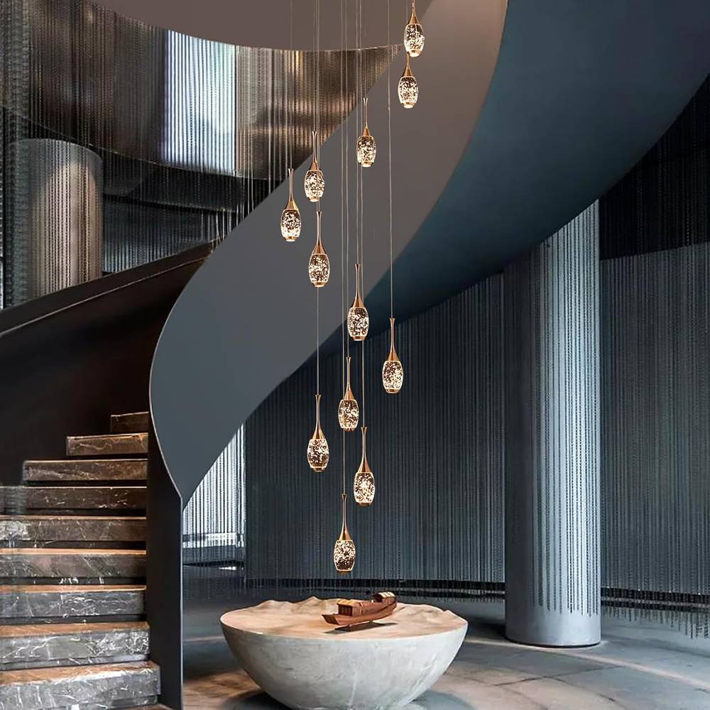 Setya Long Drop Crystal Chandelier - Image 3