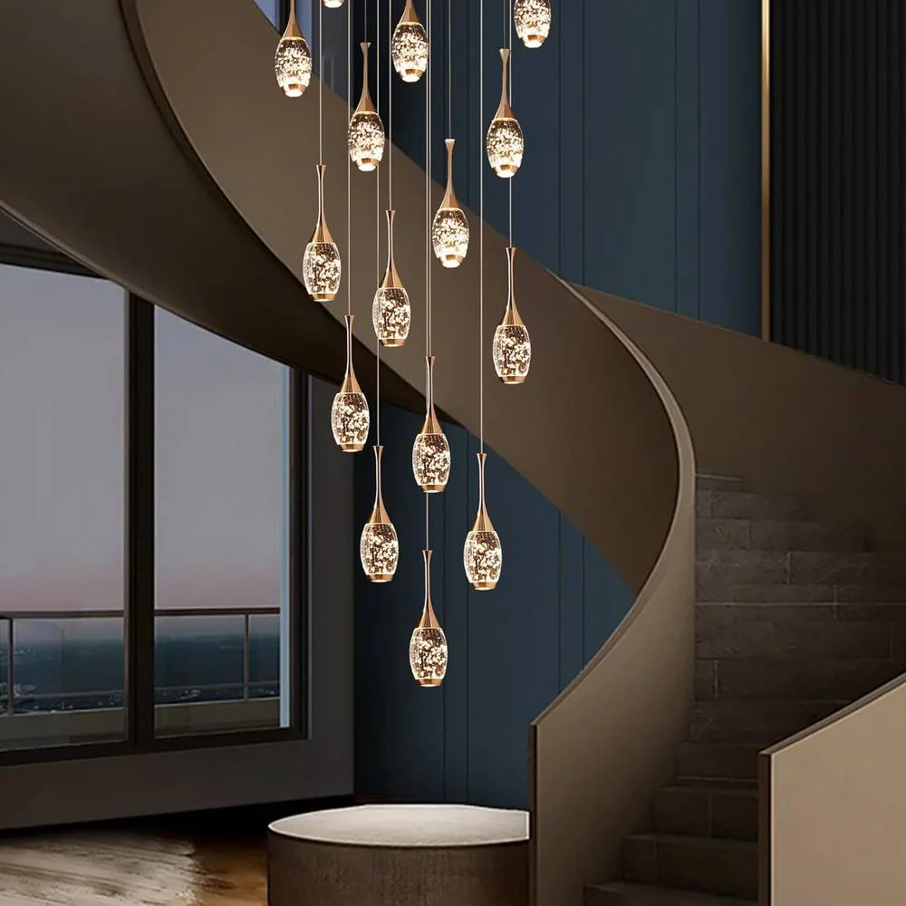 Setya Long Drop Crystal Chandelier - Image 4