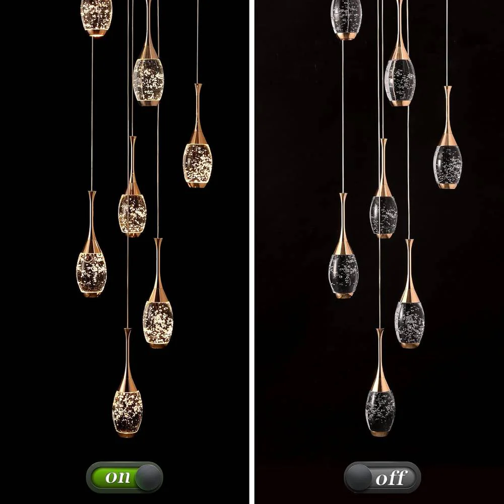 Setya Long Drop Crystal Chandelier - Image 9