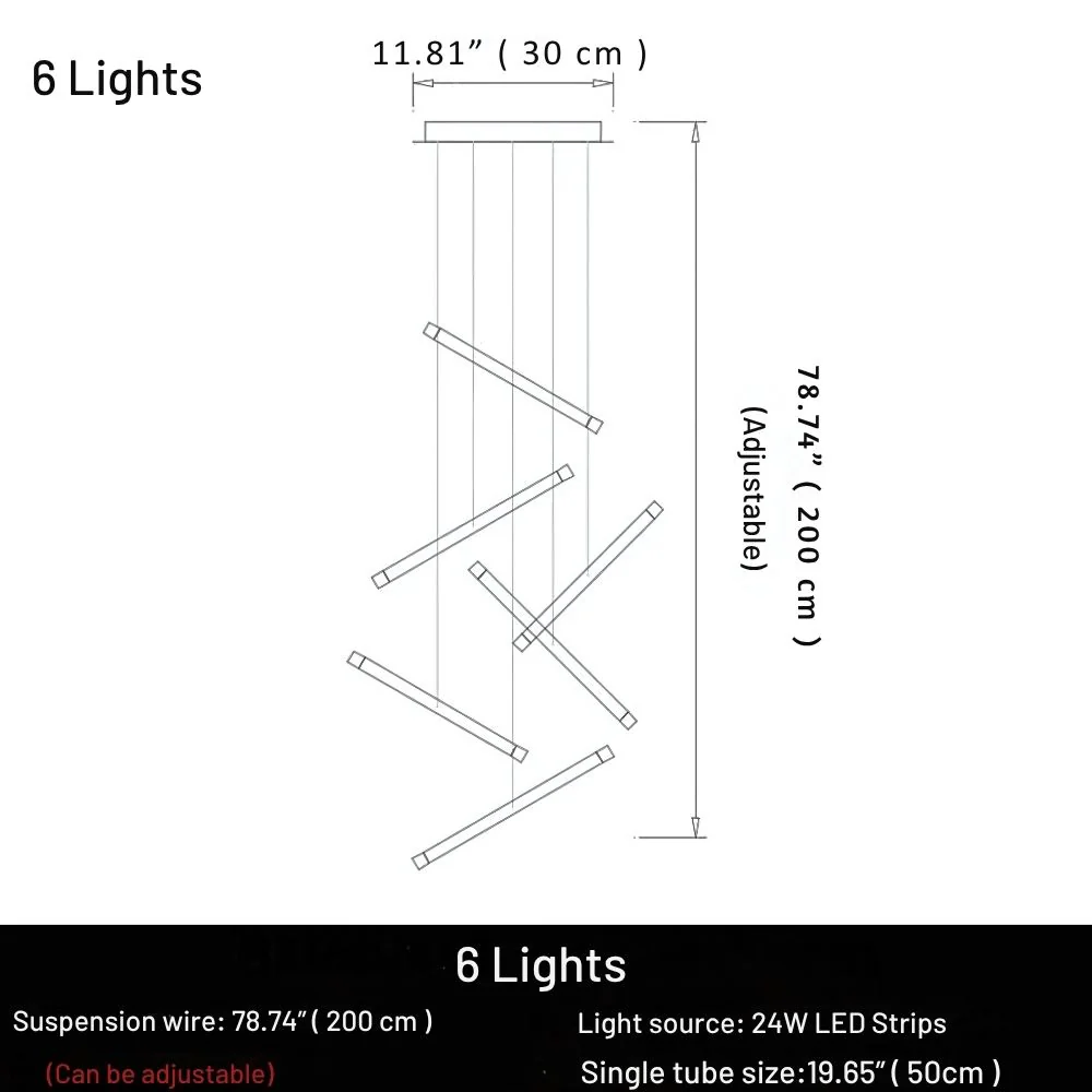 Seus Modern Long Chandelier for High Ceiling & Staircase - Image 10