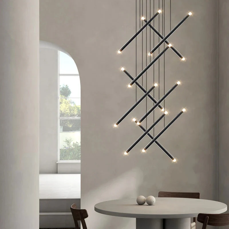 Seus Modern Long Chandelier for High Ceiling & Staircase - Image 5
