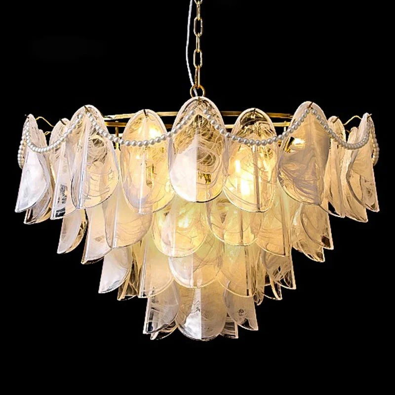 Sina 4 Tier Glass Pendant Chandelier - Image 6