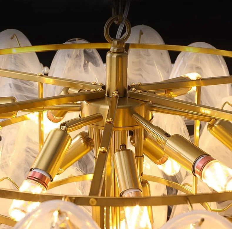 Sina 4 Tier Glass Pendant Chandelier - Image 9