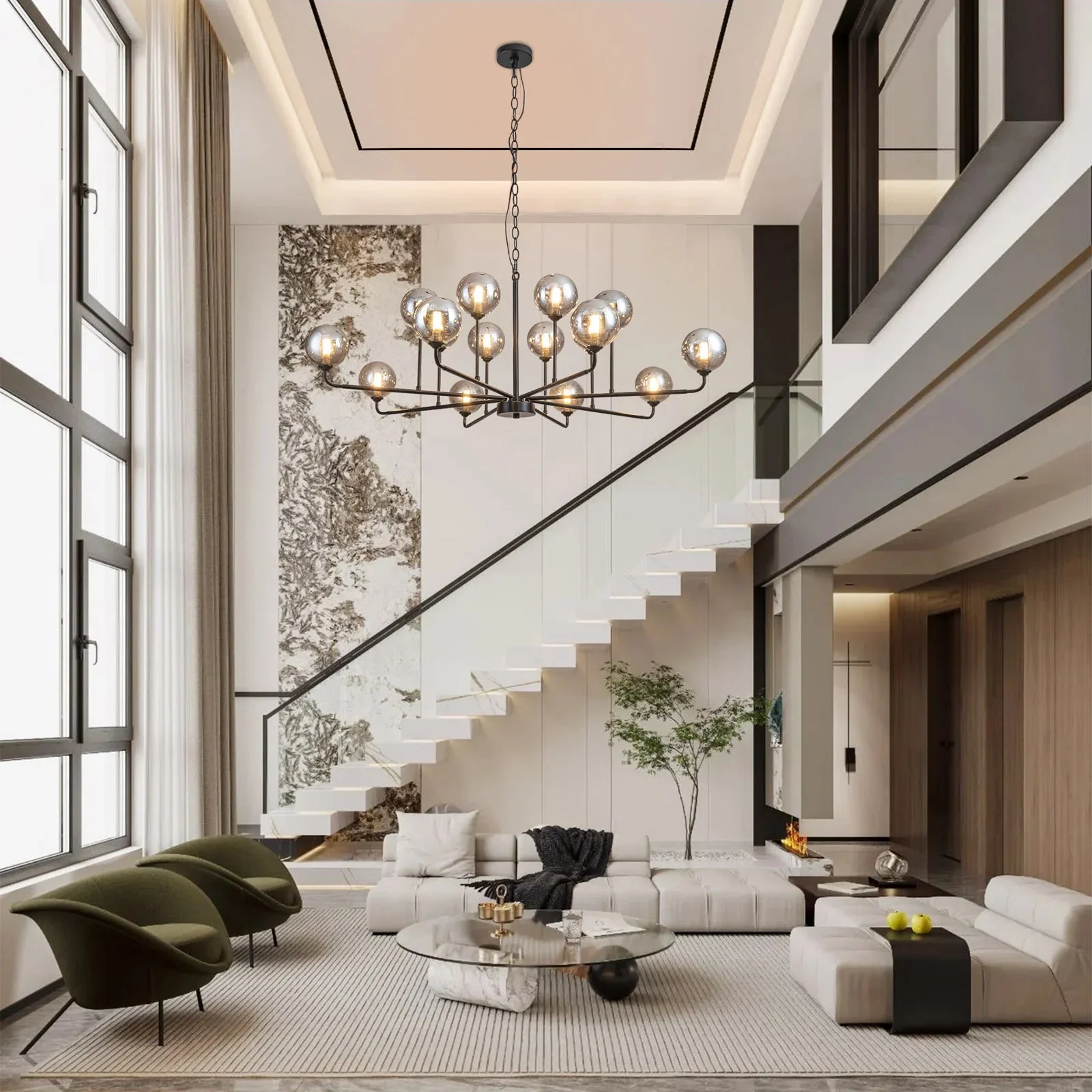 Celta Smoked Glass Sputnik Chandelier - Image 2