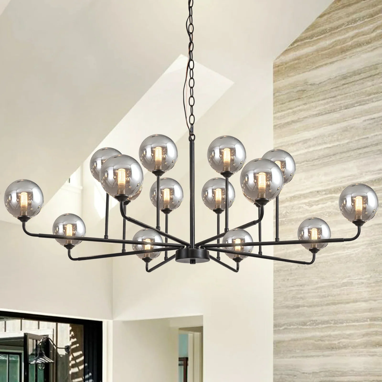 Celta Smoked Glass Sputnik Chandelier - Image 5