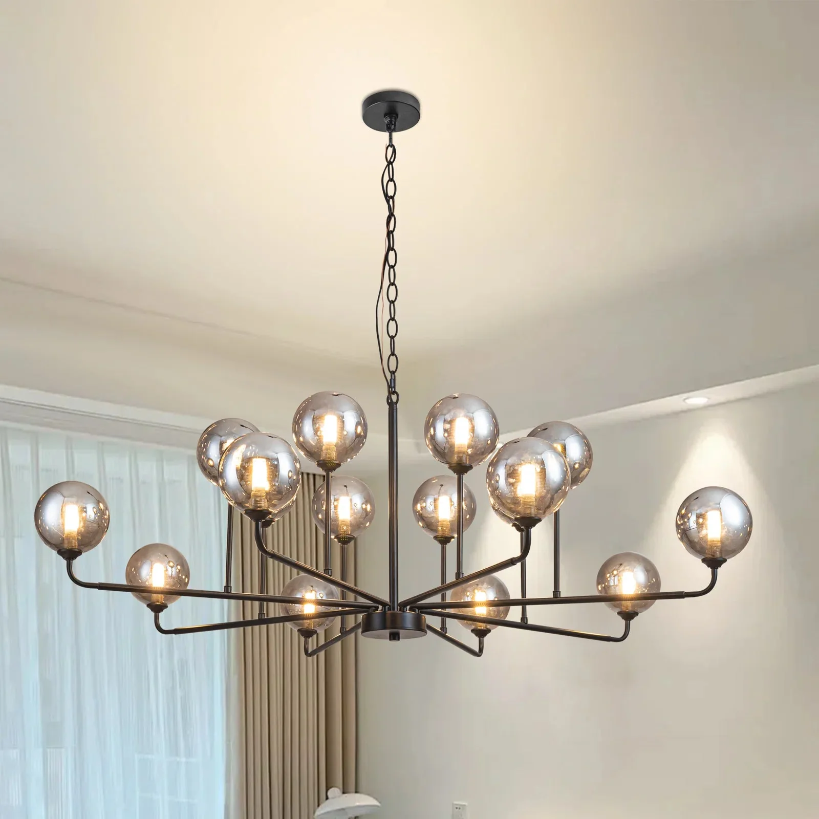 Celta Smoked Glass Sputnik Chandelier - Image 6