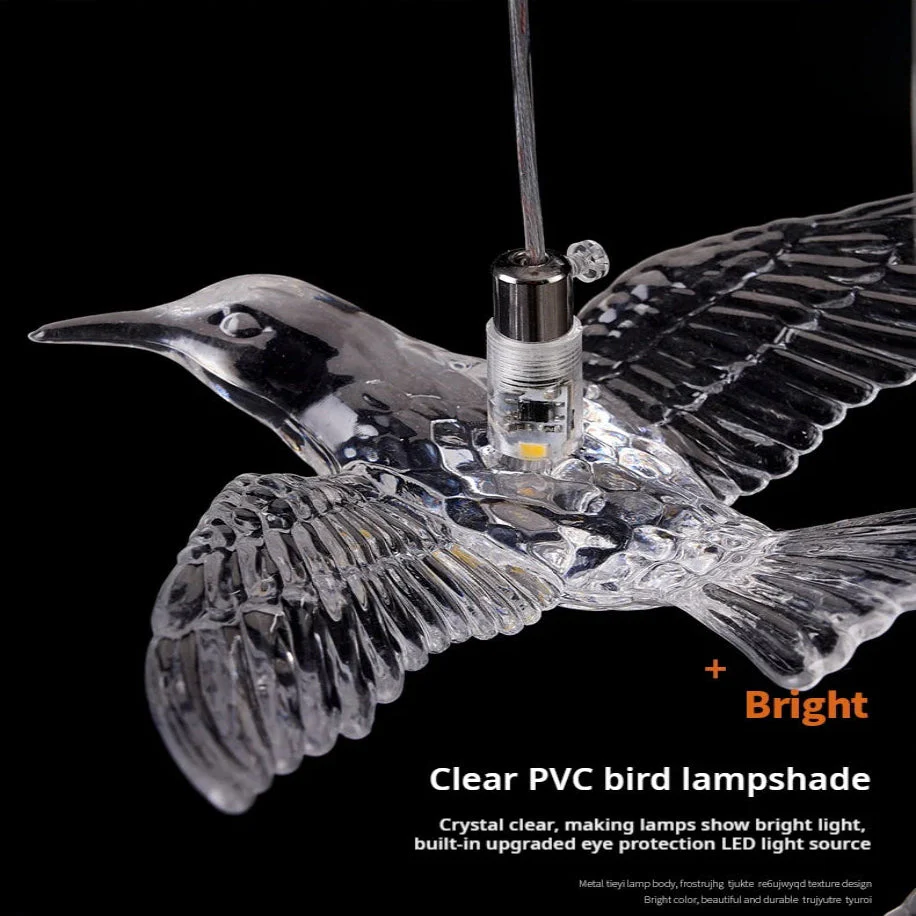 Bird Spiral Long Led Chandelier for Staircase and Foyer - Image 5