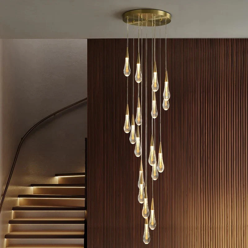 Spiral Raindrop Staircase Ceiling Lighting - Image 4