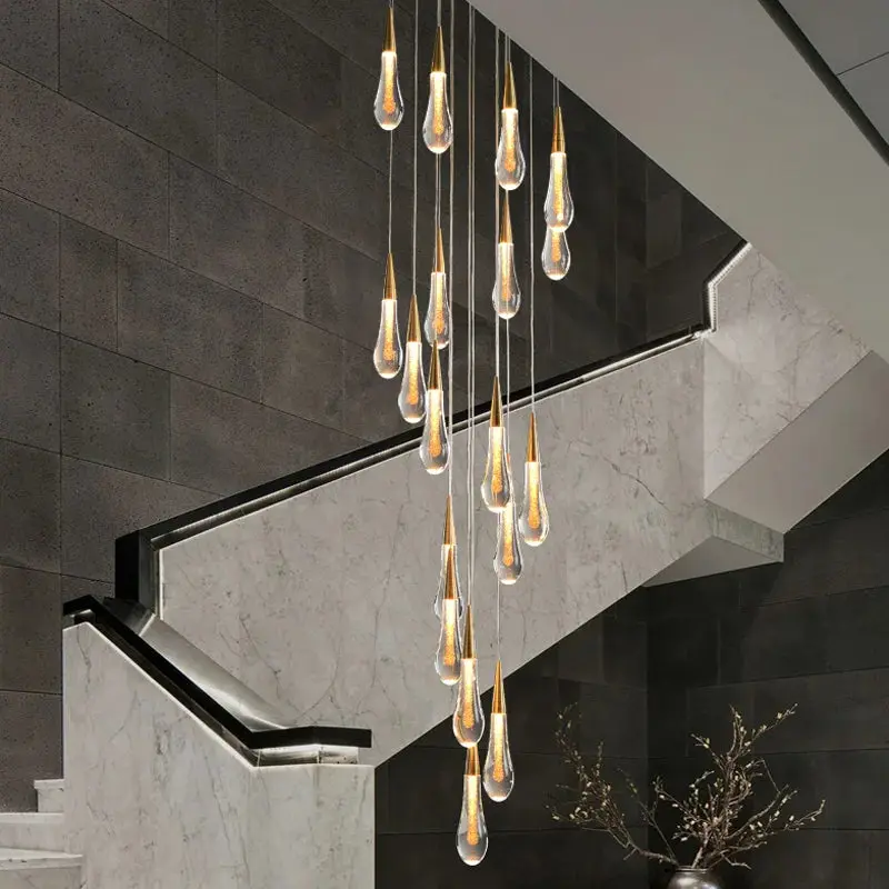 Spiral Raindrop Staircase Ceiling Lighting - Image 5
