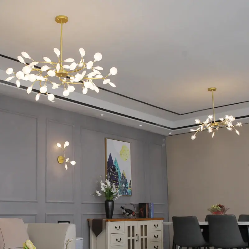 Sputnik Branch Firefly Chandelier Gold&Black - Image 3