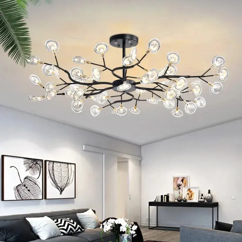 Sputnik Branch Firefly Chandelier Gold&Black - Image 4