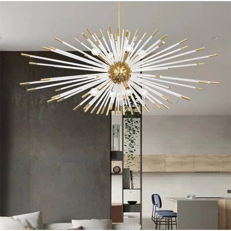 Sputnik Gold Glass Dandelion Chandelier - Image 3