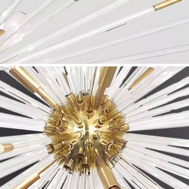 Sputnik Gold Glass Dandelion Chandelier - Image 5