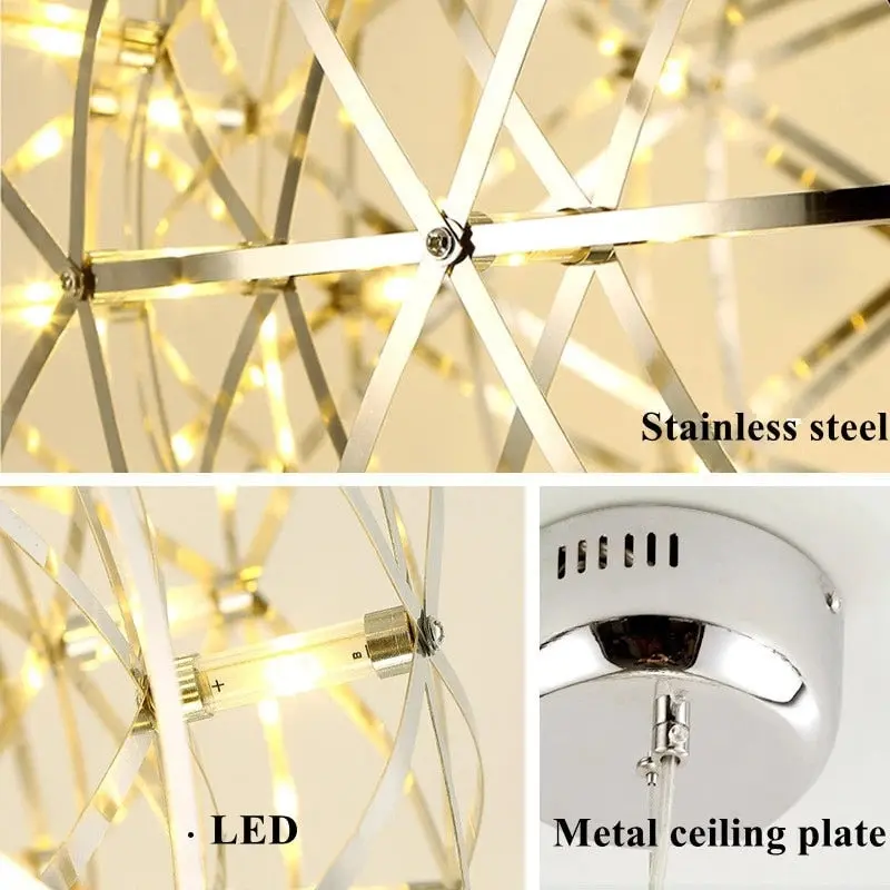 Spark Ball Stainless Steel Pendant Light - Image 5