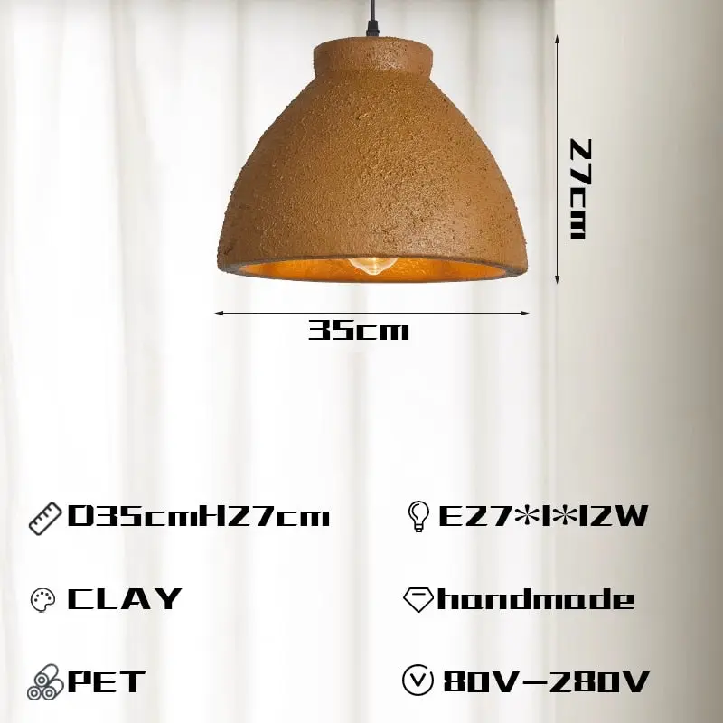 Style Clay Dome Pendant Light - Image 6