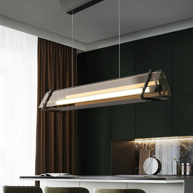 Susi Modern Linear Pendant Lamp Over Dining Table