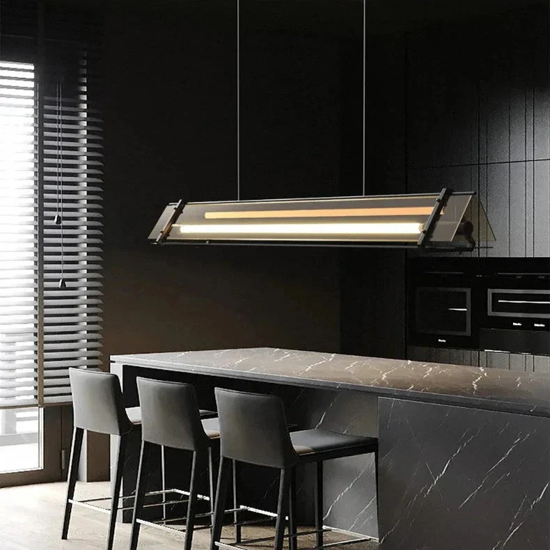 Susi Modern Linear Pendant Lamp Over Dining Table - Image 4