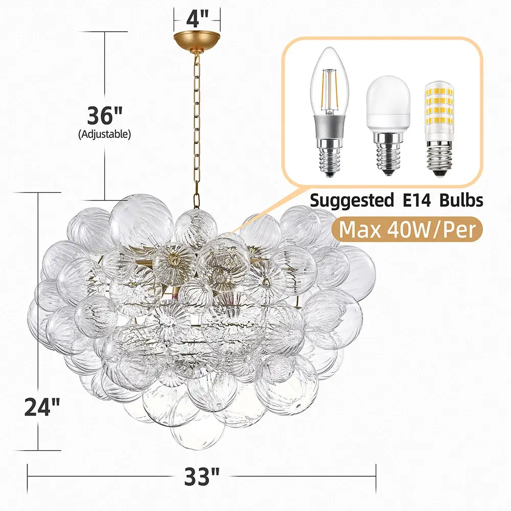 Talia Style Bubble Chandelier Small/Medium/Large - Image 10