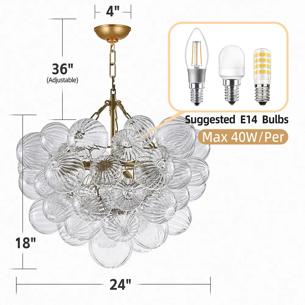 Talia Style Bubble Chandelier Small/Medium/Large - Image 8