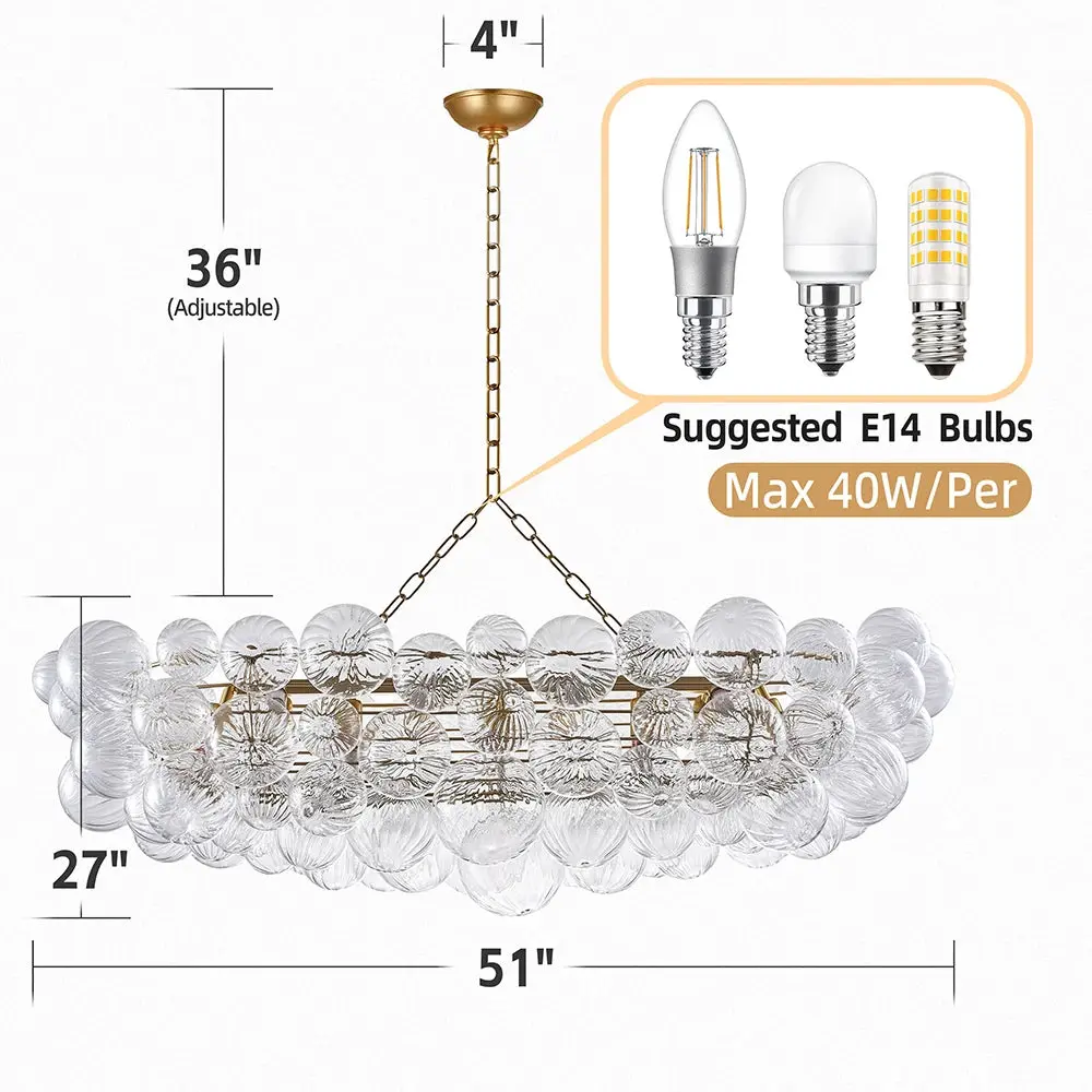 Talia Style Bubble Chandelier Small/Medium/Large - Image 9