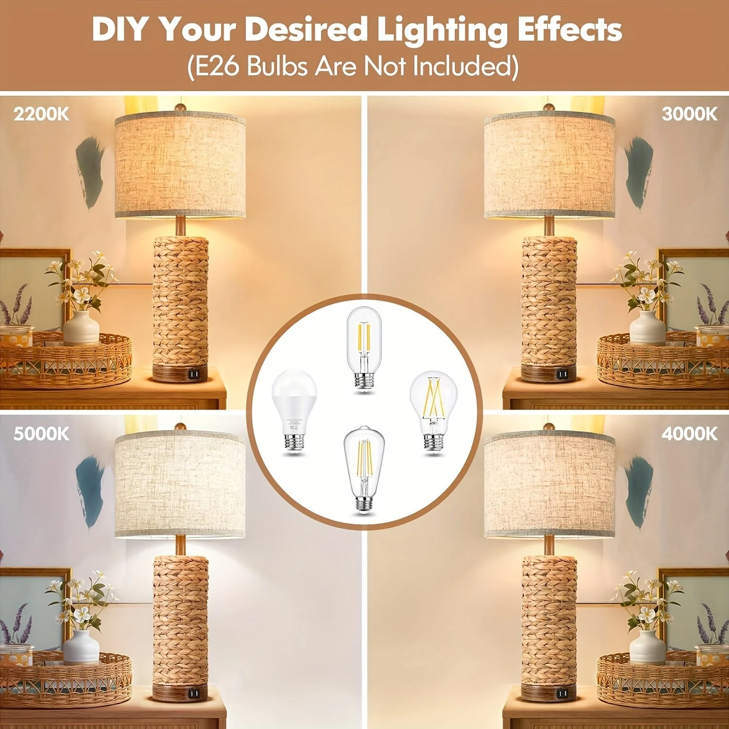 2-Set Tena Rattan Table Lamp - Image 5