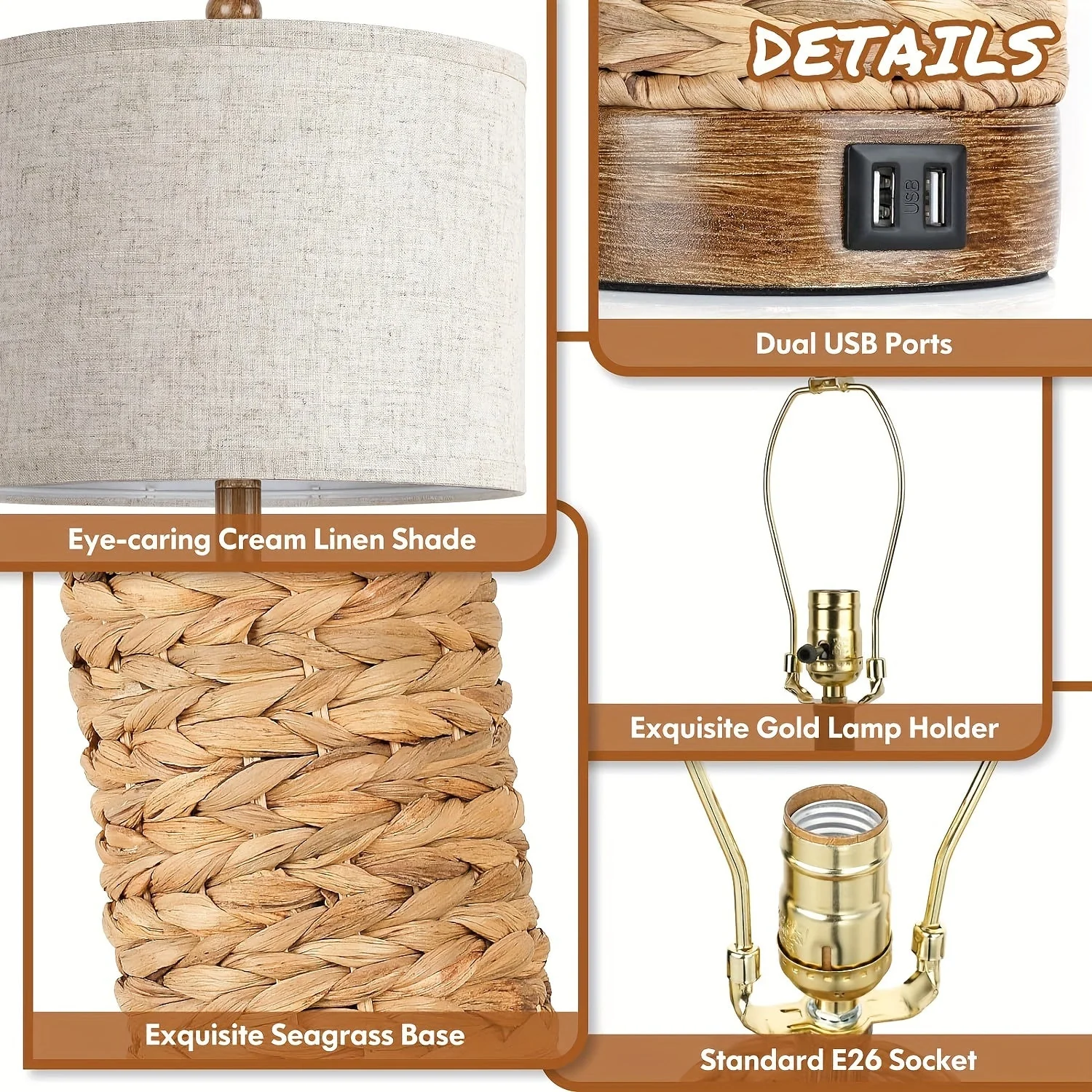 2-Set Tena Rattan Table Lamp - Image 6
