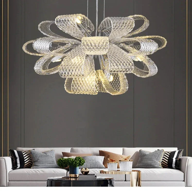 Teny Luxury Chrome and Glass Chandelier - Image 2
