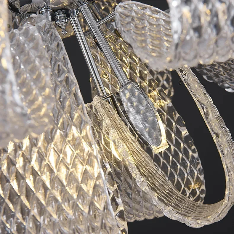 Teny Luxury Chrome and Glass Chandelier - Image 4
