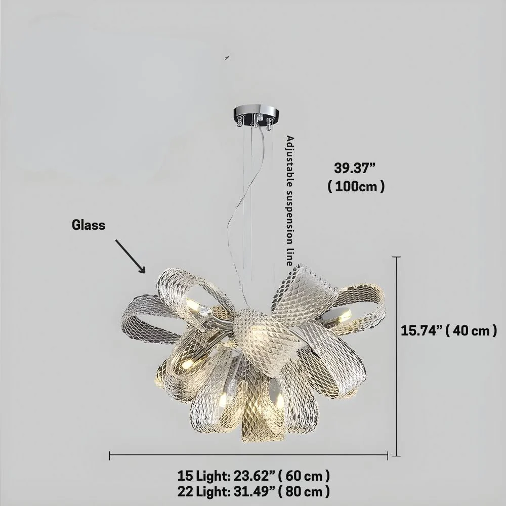 Teny Luxury Chrome and Glass Chandelier - Image 6