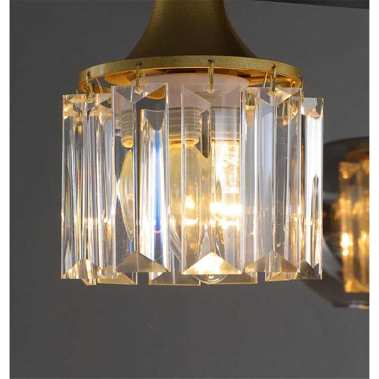 Tia Crystal Glass Globe Multi Light Chandelier - Image 4