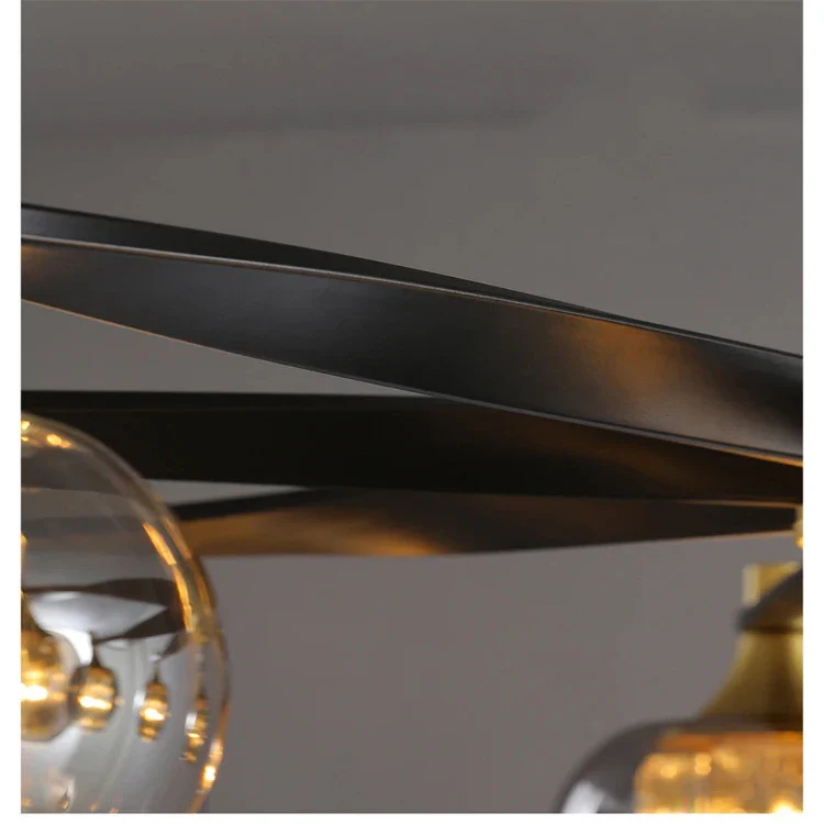 Tia Crystal Glass Globe Multi Light Chandelier - Image 6