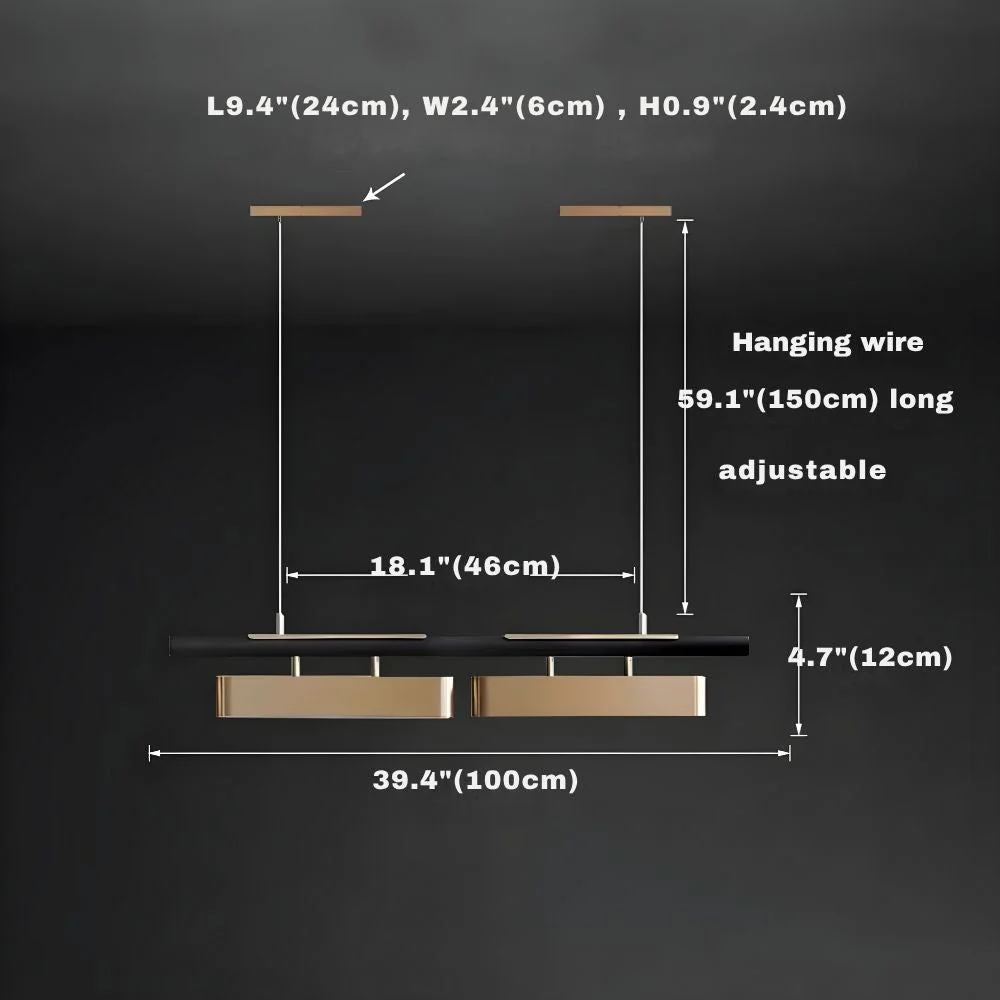 Torin Contemporary Rectangular Chandelier - Image 7