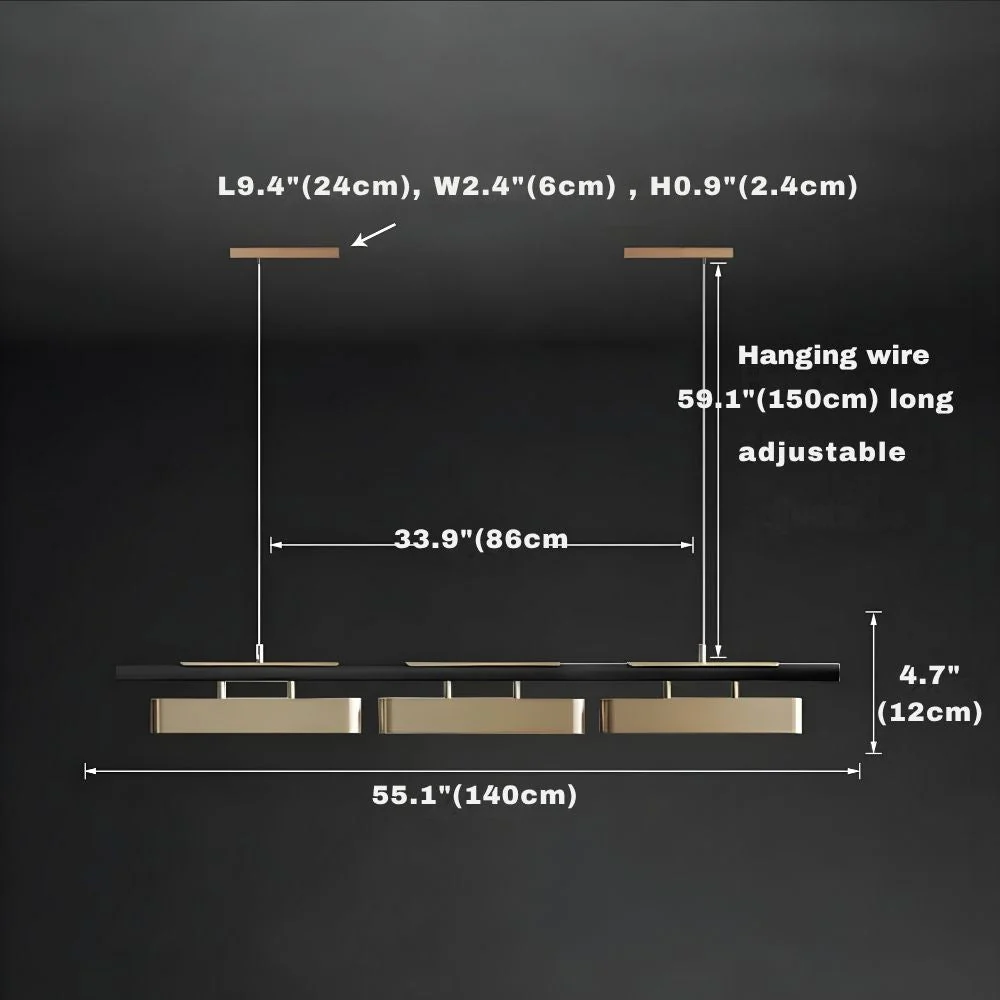 Torin Contemporary Rectangular Chandelier - Image 8