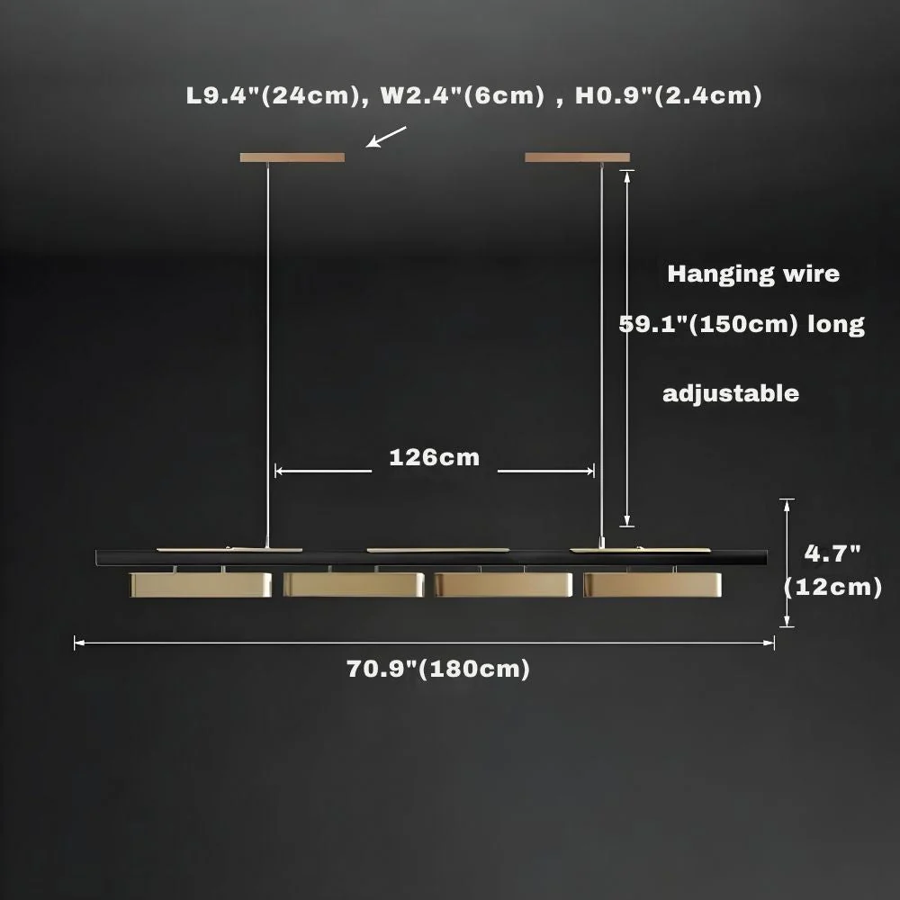 Torin Contemporary Rectangular Chandelier - Image 9