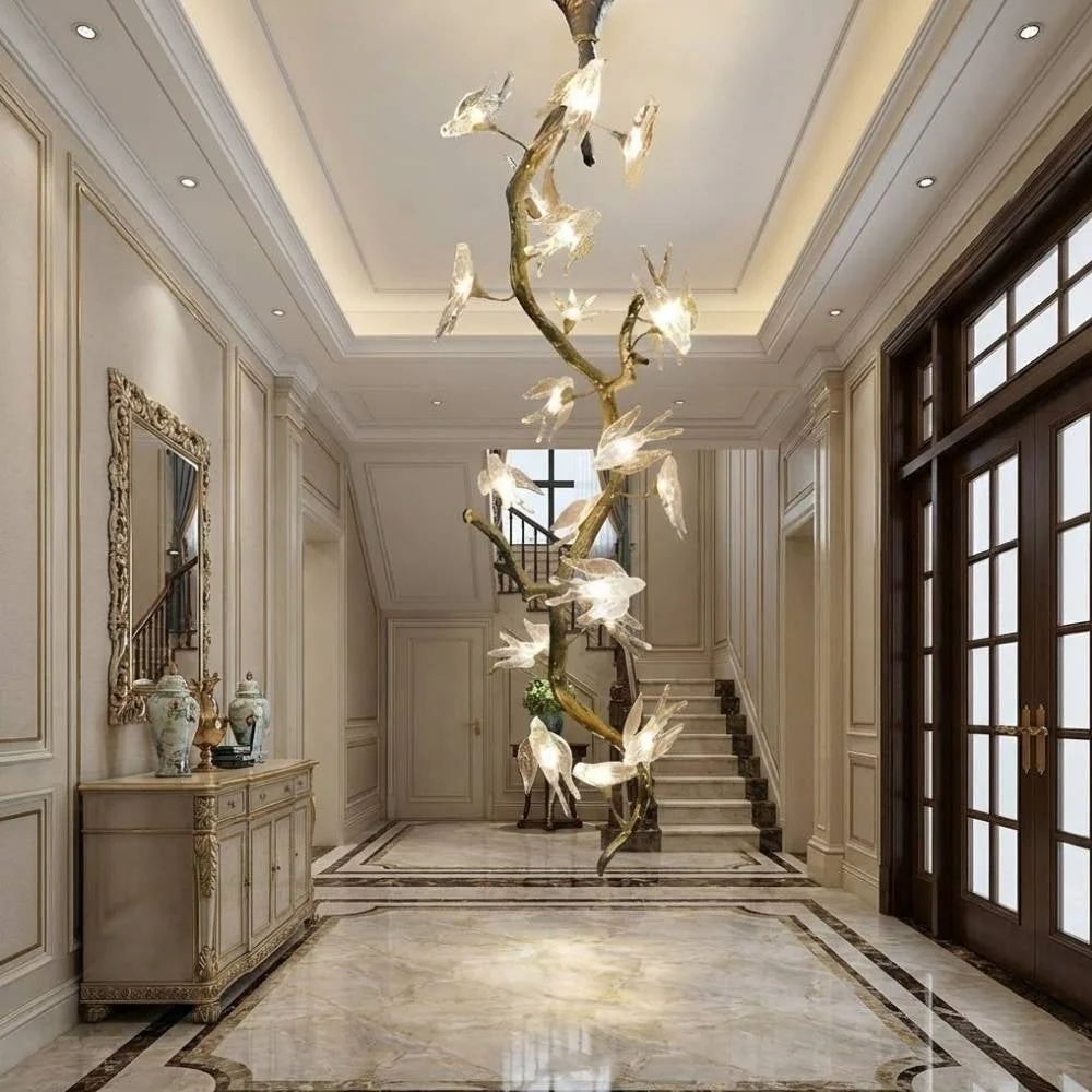 Trevi Brass Tree Branch Staircase Chandelier - Image 2