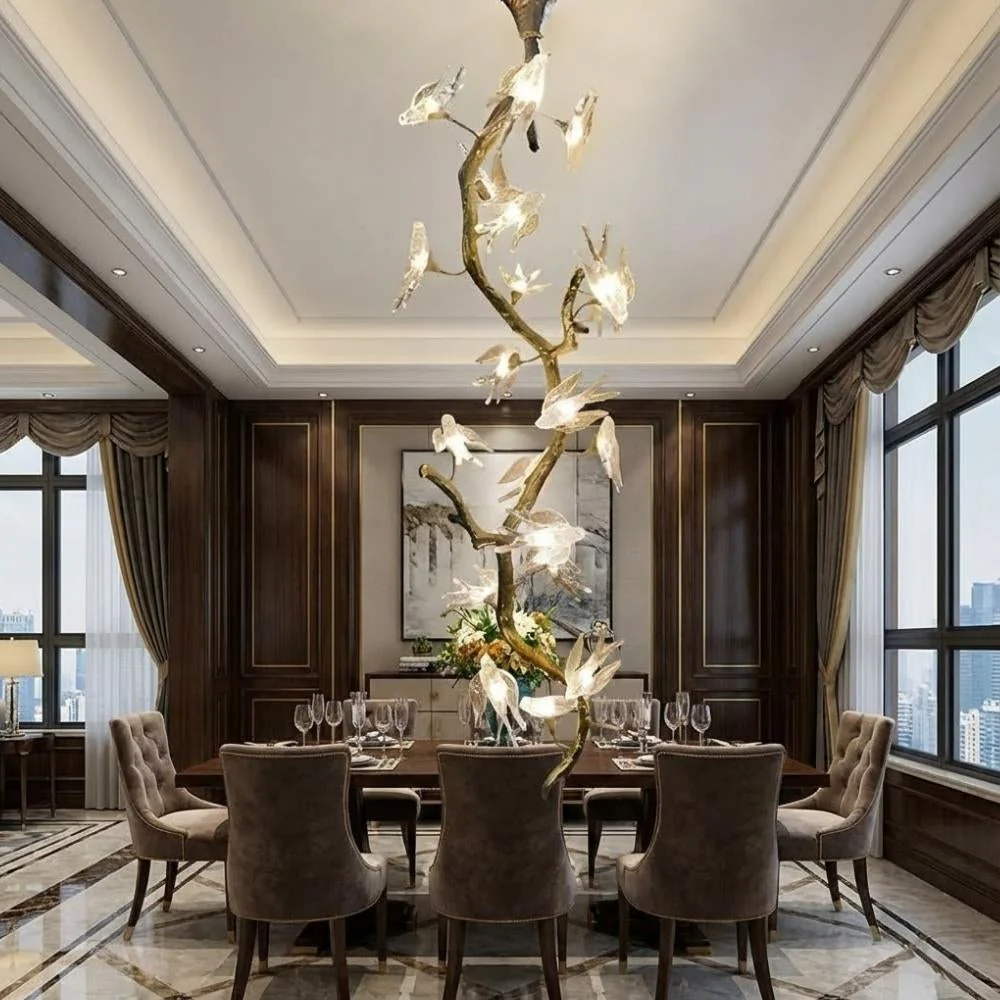 Trevi Brass Tree Branch Staircase Chandelier - Image 4