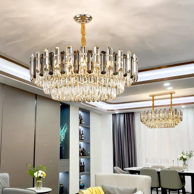 Tuna Luxury Modern Crystal Round Chandelier - Image 3