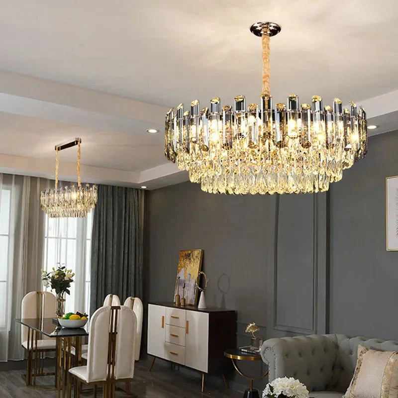 Tuna Luxury Modern Crystal Round Chandelier - Image 4