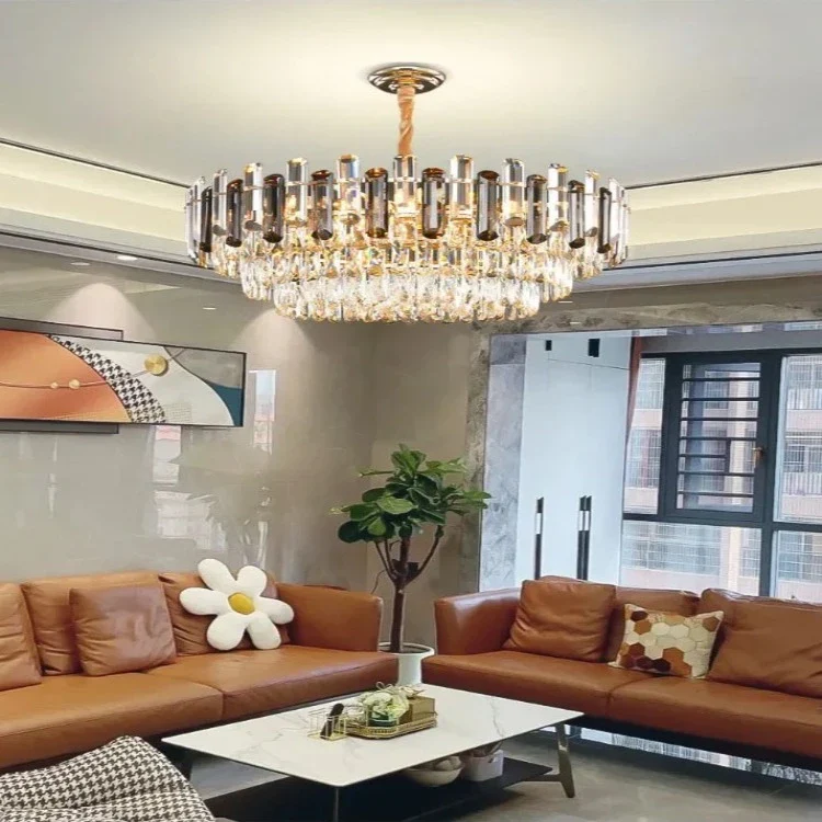 Tuna Luxury Modern Crystal Round Chandelier - Image 5