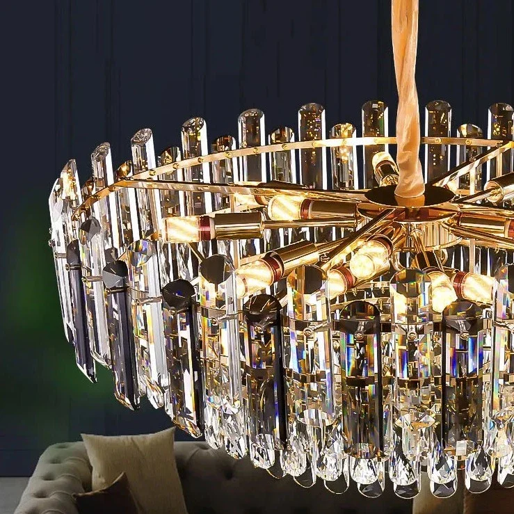 Tuna Luxury Modern Crystal Round Chandelier - Image 7