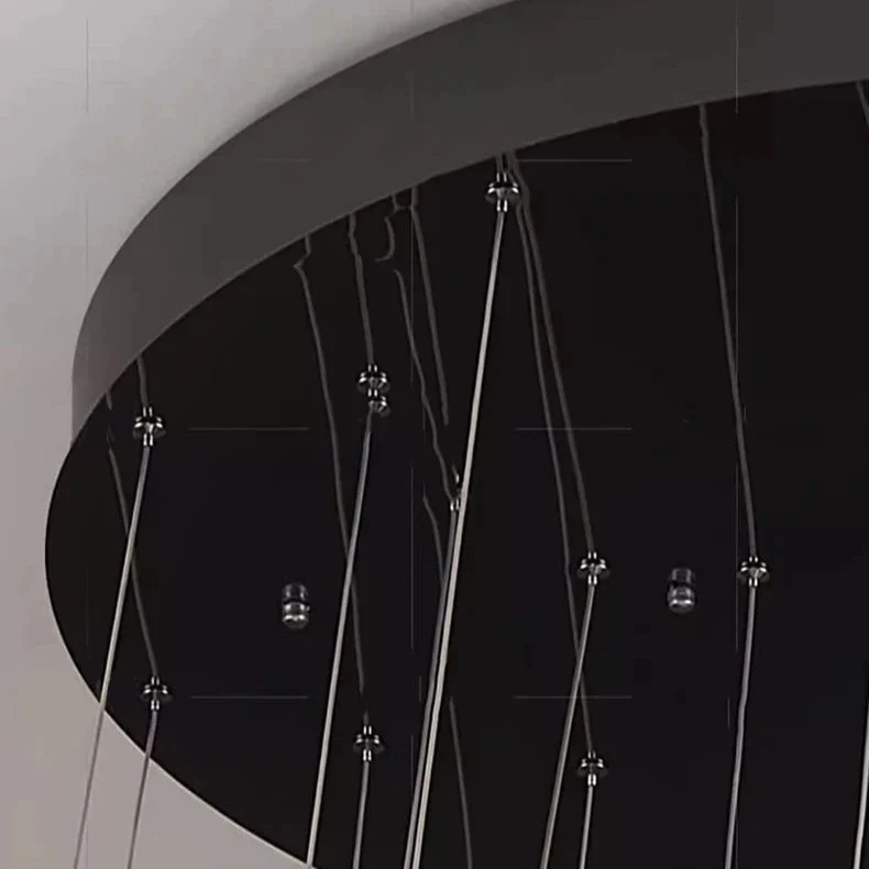 Twisted Ring Led Light Chandelier for High Ceiling - Image 8
