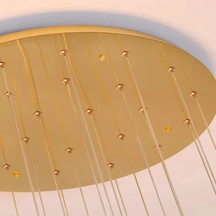 Uly Gold Crystal Chandelier for Staircase & Foyer & High Ceiling - Image 6