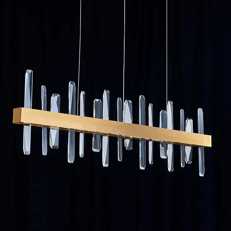 Vetra Gold Rectangular Crystal Chandelier - Image 4