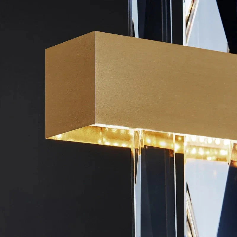 Vetra Gold Rectangular Crystal Chandelier - Image 6